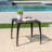 Outdoor Side Table, Open Cut Out Top And Curved Legs, 18 Inch Bronze