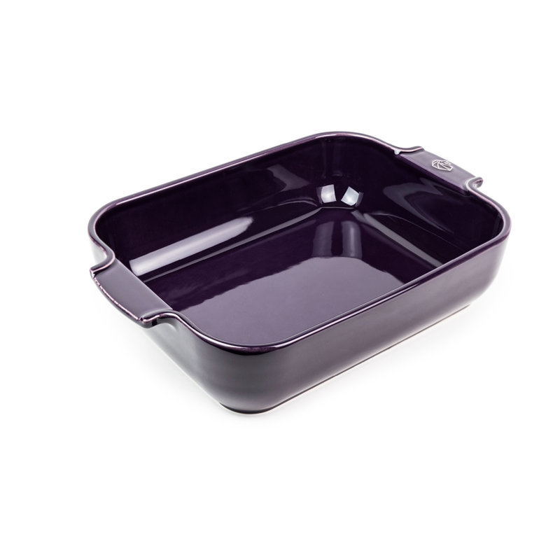 Plat de cuisson rectangulaire en céramique PEUGEOT Appolia, H 2,5 po x L 12,5 po x l 8 po, Rouge