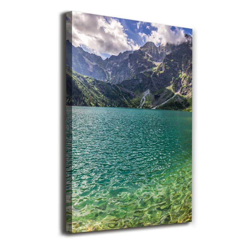 Lake In The Mountains - Wrapped Canvas Print