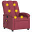 Fauteuil de massage inclinable rouge vin