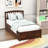 Twin Size Platform Bed with Trundle and Headboard-1108293097