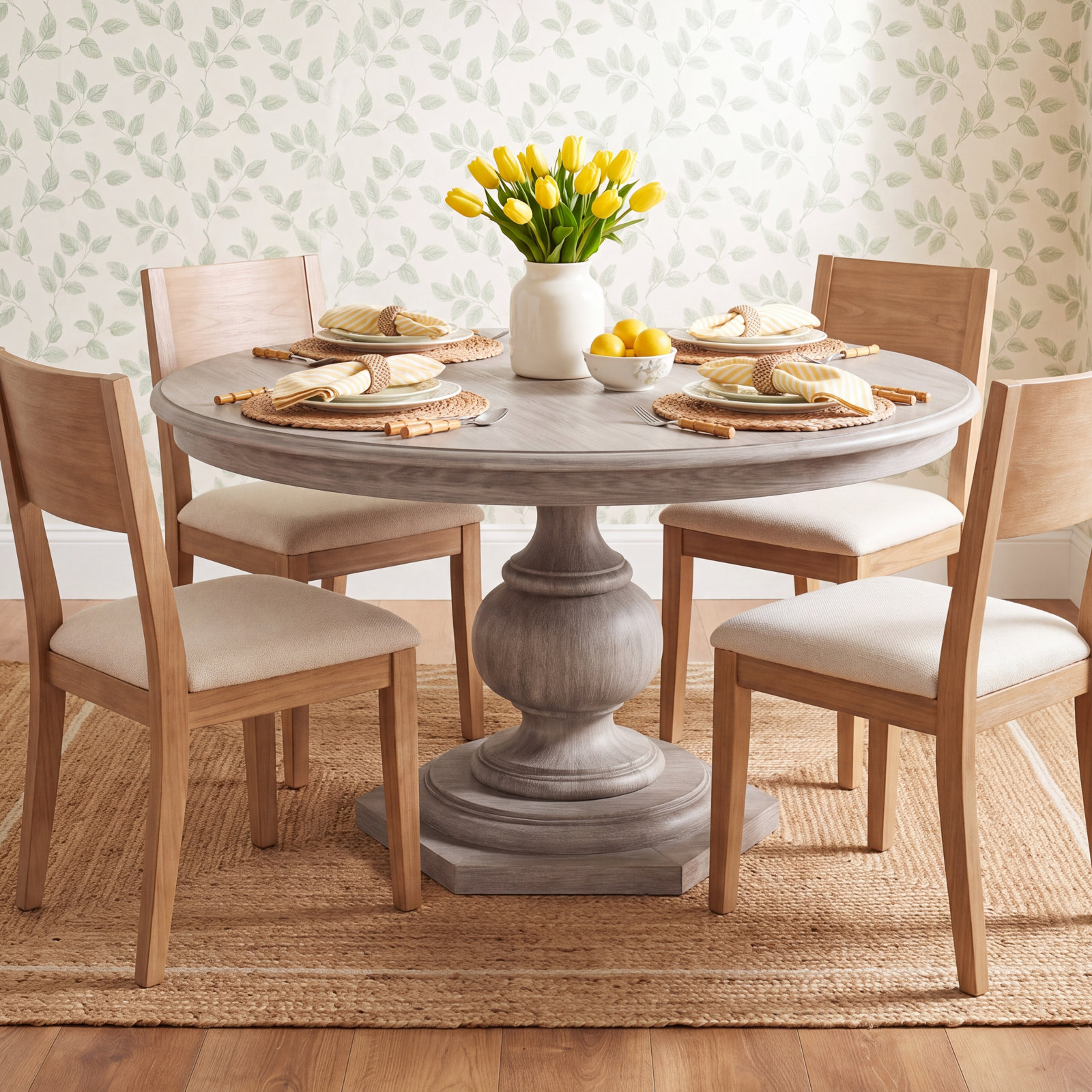 Moore 60 " Dining Table, Gray