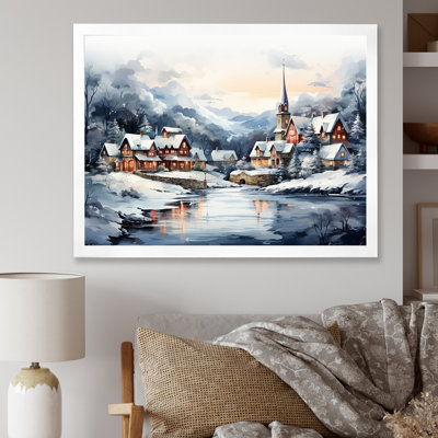 Frost Holiday Christmas Village I - Winter Landscape, art mural