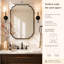 Miroir de salle de bain rectangulaire en bronze festonné en bronze huilé, 32 x 24 pouces, couleur bronze foncé.-862143833-862143840