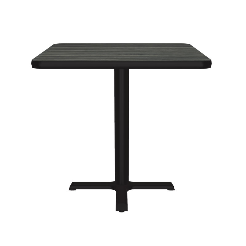 Pine Metal Base Dining Table, 29" H x 24" W x 24" D
