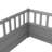 Twin Size Montessori Floor Bed With High Security Barrier & Door, Gray-97791977-97791976