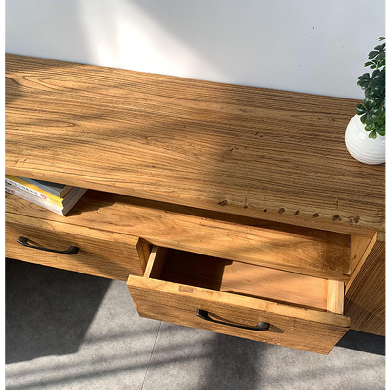 Simple elm TV cabinet