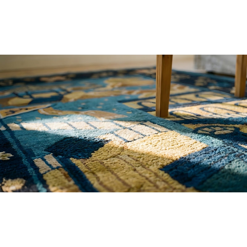 Antique Scenic Pictorial Peking Chinese Rug
