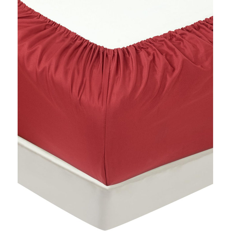 6-Piece Brushed Microfiber Bed Sheet Set, King Sheet Set with 5 Additional Pieces, Burgundy