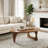 Modern Triangular Solid Wood Coffee Table 34.5"L × 23.5"W × 16"H
