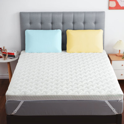 Surmatelas double, mousse à mémoire de forme mi-ferme avec dessus moelleux pour soulager la douleur