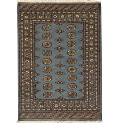 Tapis gris de haute qualité noué à la main