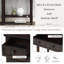 Console étroite avec 3 tiroirs de rangement et une tablette inférieure, table d'appoint mince pour salon et entrée