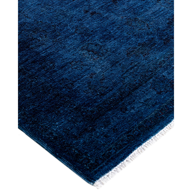 Overdyed One-of-a-Kind 3' 4" X 4' 10" Hand Knotted Area Rug