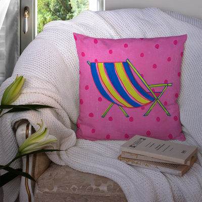 Beach Chair Outdoor Reversible Throw Pillow