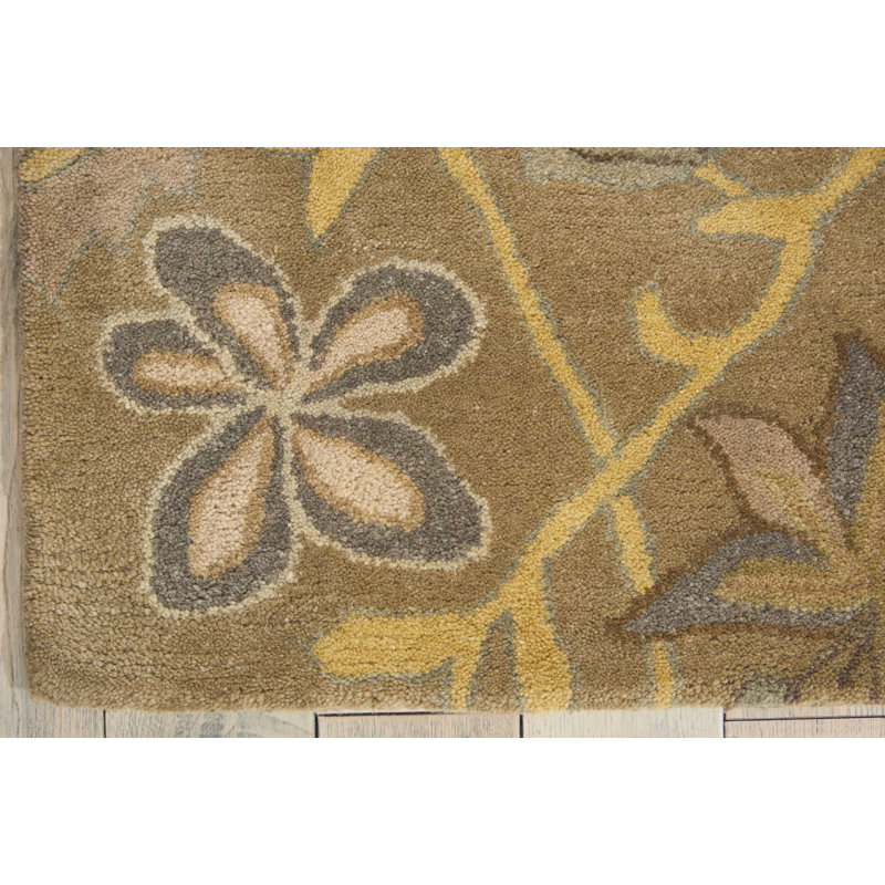 Fullmer Wool Floral Rug, Round 8'