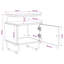 40 cm W Bedside Table-896157671
