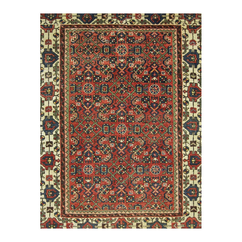 Tapis lavable rétro en terre cuite, Sous-tapis rectangulaire de 3 pi 3 po x 4 pi 11 po