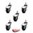 Chrome Hooded Neoprene Rubber Grip Ring Stem Casters