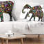Oreiller Floral éléphant Joyeux Animal