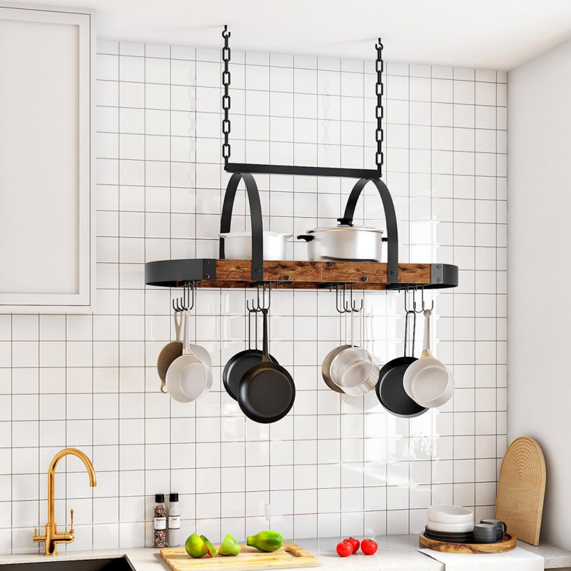 Hanging Pot Rack, Pot Hanger for Kitchen