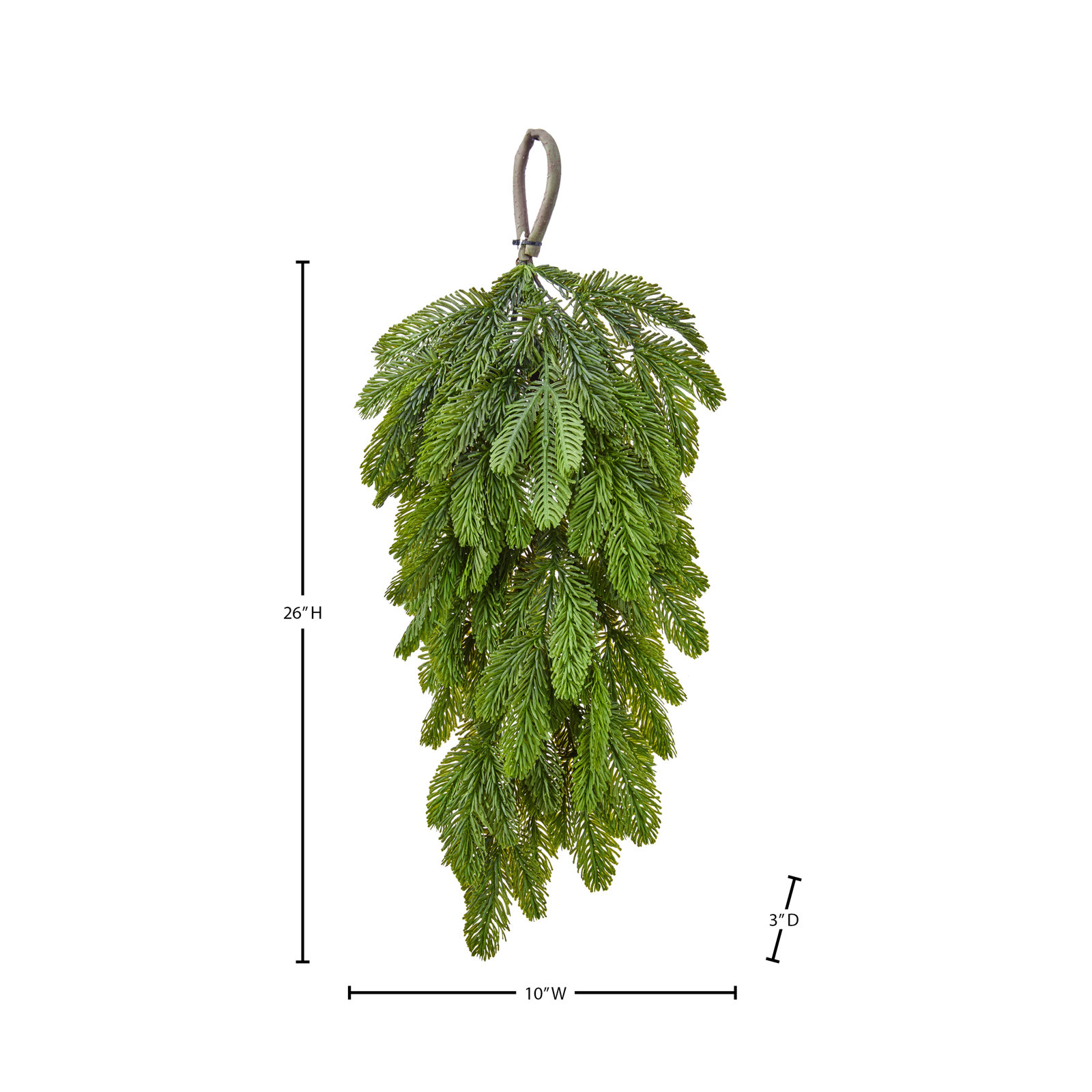 26" Real Touch Noble Fir Teardrop