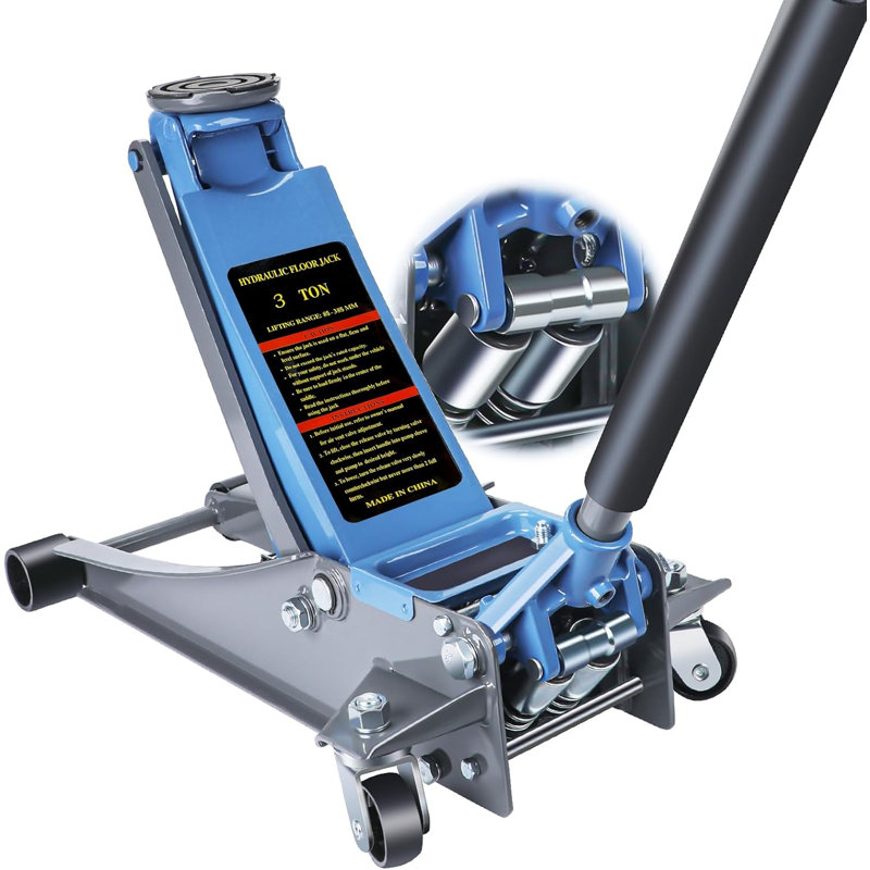 3-Ton Ultra Low-Profile Dual Piston Hydraulic Floor Jack