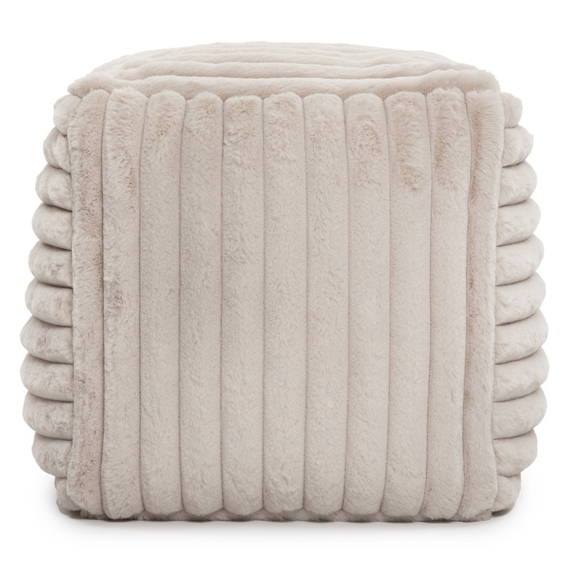 Repose-pieds Demetrios, Fausse fourrure beige