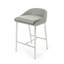 2 pièces de tabouret de comptoir gris - style moderne rembourré avec base pour îlot de cuisine ou rayure de petit déjeuner (2 pièces), forme