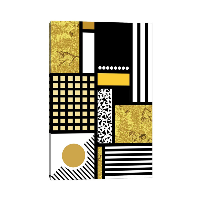 Stay Gold - Wrapped Canvas Painting, 30.48cm H x 20.32cm W x 1.91cm D