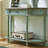 Retro Green Solid Wood Console Table