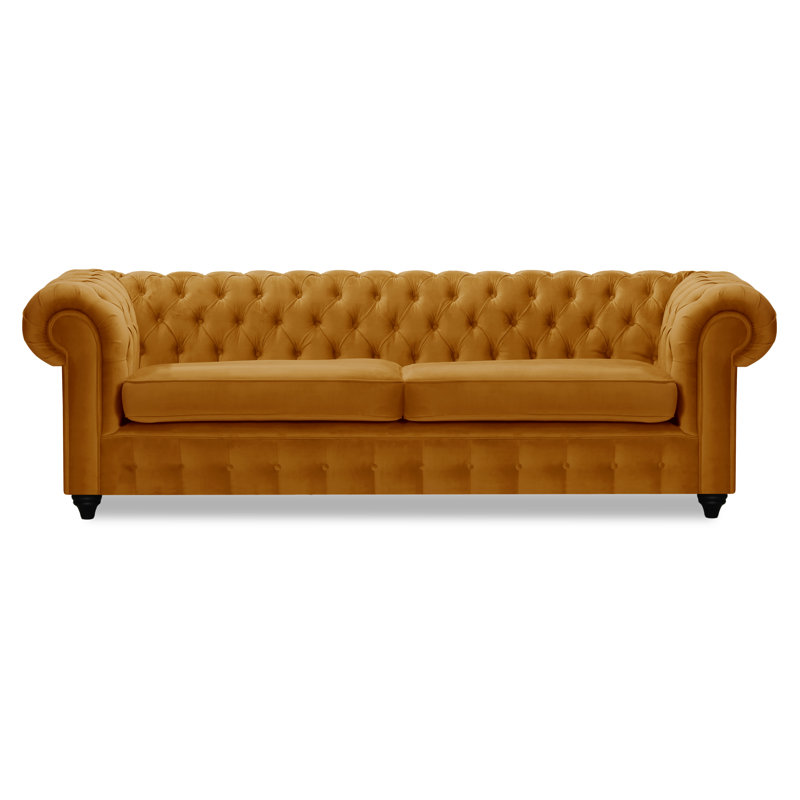 Alsey 3 Seater Sofa, 76" H x 244" W x 92" D, Mustard