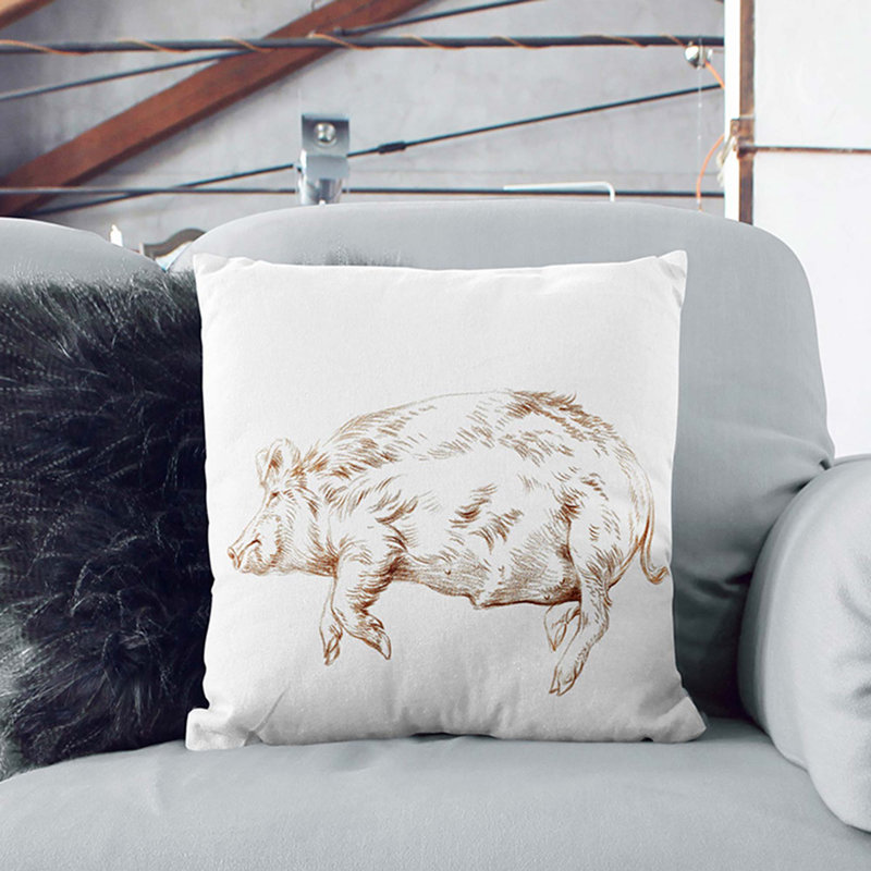 Square Throw Cushion, 40cm H x 40cm W x 15cm D