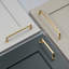 Satin Brass Slim Pipe Handles-122026845