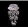 Damia Transitional 1-Light Crystal Flush Mount