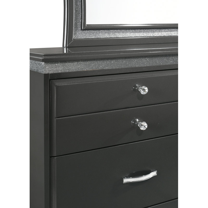 Ensemble de chambre à coucher avec lit plateforme tapissier Erleena