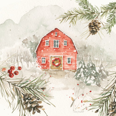 «Leneve Poinsettia Village III on Canvas» par Lisa Audit, reproduction