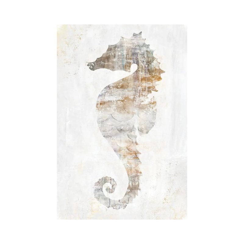 «Rustic Seahorse» par Eva Watts, reproduction d'art sur toile tendue, H 18 po x l 12 po x 1,5 po