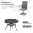 Outdoor Patio Dining Set with 4-person Round Dining Table and  Padded Swivel Chairs-1484253113