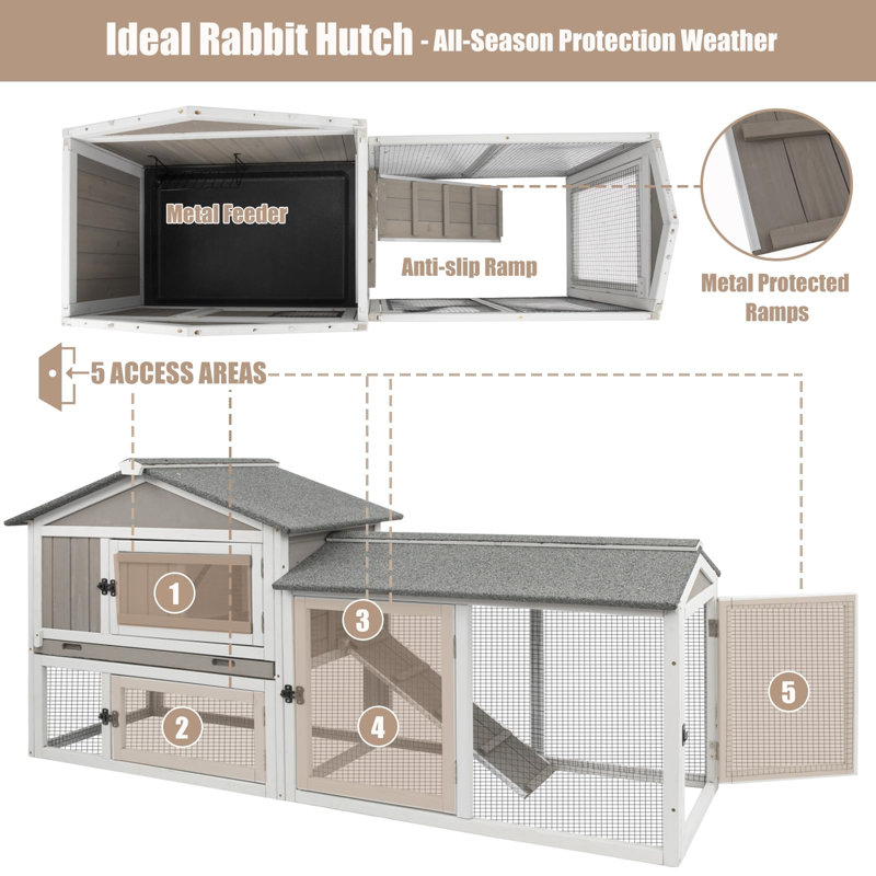 Rabbit Hutch With Run