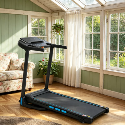 New Treadmills For Home, 3.5HP Hydraulic System Auto Foldable Treadmill With Incline,10MPH 350Lbs Weight Capacity Electric Treadmills With Heart Rate Sensors,Type C & USB Charge ,Bluetooth Speaker