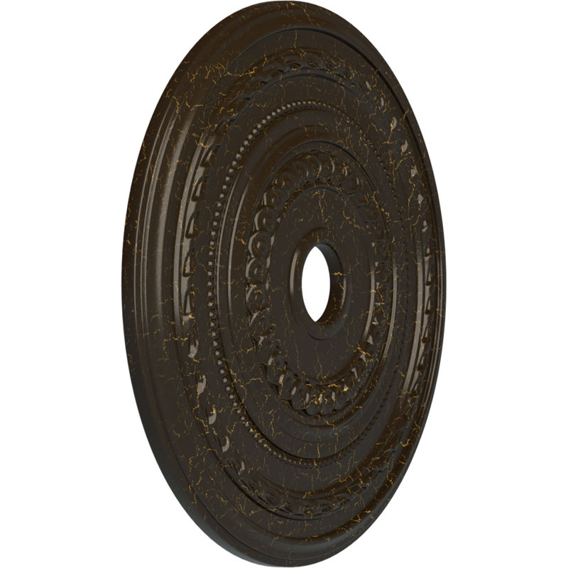 25 pi x 3/8 po x P 3 3/8 po x P 1 3/8 po médaillon de plafond (convient aux auvents jusqu'à 9 1/8 po)