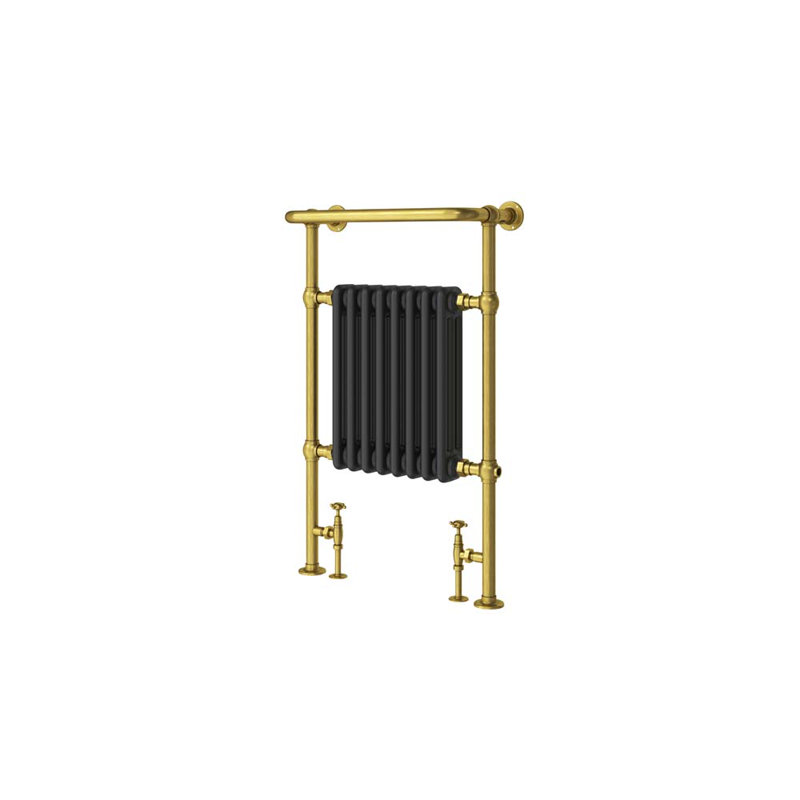 Traditional Towel Rail Heated Towel Rails, Black/Gold