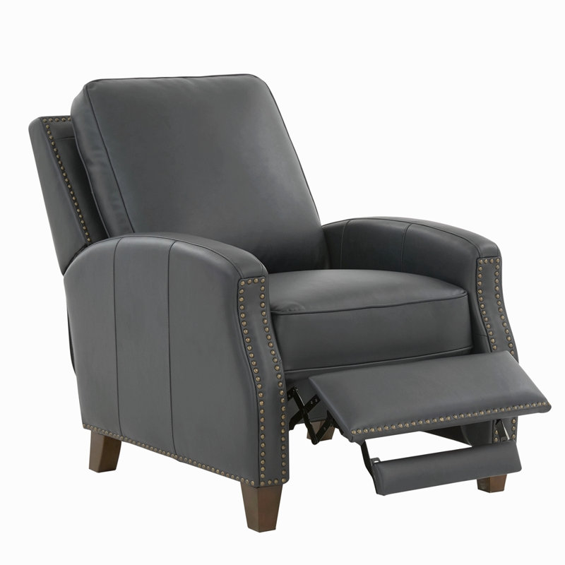 Fauteuil inclinable bleu nuit en similicuir, Bleu