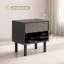 Nightstand with Drawer and Open Shelf, Side Table, Black-130092182