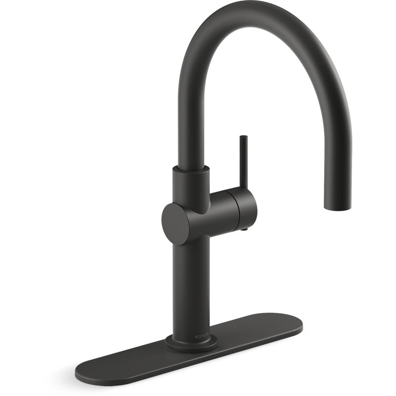 Crue Single-Handle Bar Sink Faucet, Single-Hole Prep Sink or Wet Bar Faucet, Matte Black