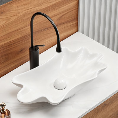 24" Shell Shape Bathroom Vessel Sink