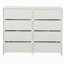 Commode 8 tiroirs avec grands tiroirs en tissu, blanc-1308393415