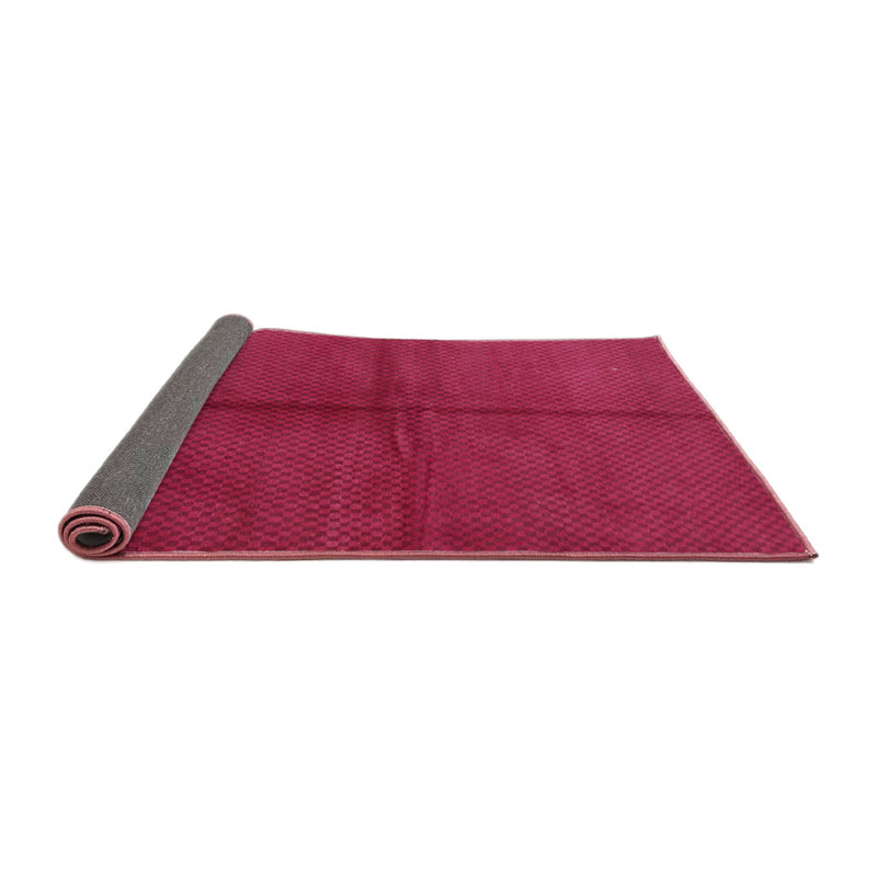 Tapis de zone rose contemporaine, Rond 6 pi