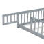 Lit grand format avec clôture, porte, lit en bois d'hévéa avec garde-corps de sécurité, gris-264857415-264857407